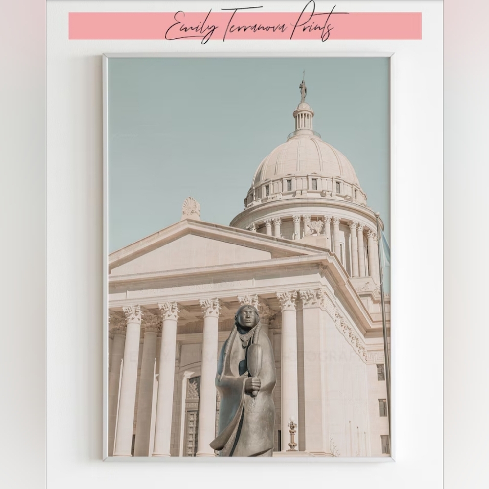 🪶Native Roots - Oklahoma Capitol | 8x10 Photo Print || wall art, home decor